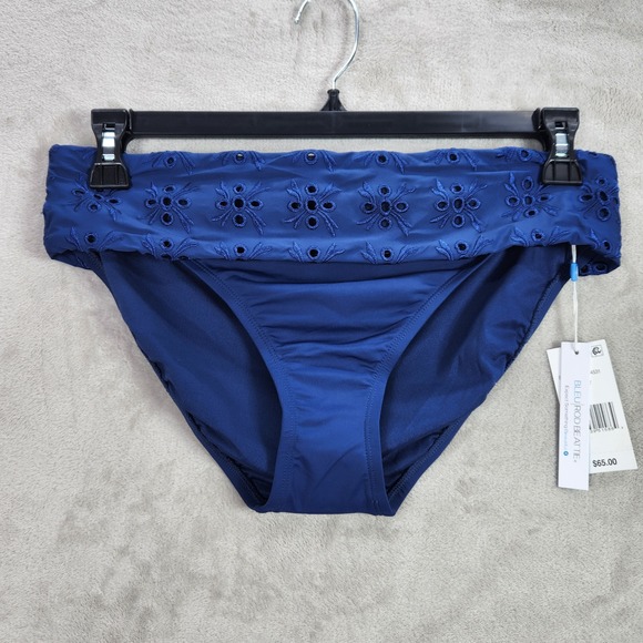 Bleu Rod Beattie Other - Bleu Rod Beattie Womens 8 Navy Eyes Wide Open Fold Over Hipster Bikini Bottoms